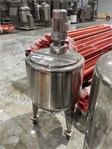 S/S 100L Mobile Jacketed Mixing Tank