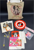 VTG MICKEY MOUSE BAG & PARTY SUPPLIES