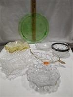 Vintage glassware,Depression cake plate,