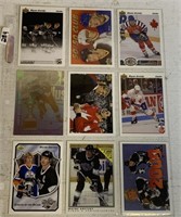 Nine Wayne Gretzky cards