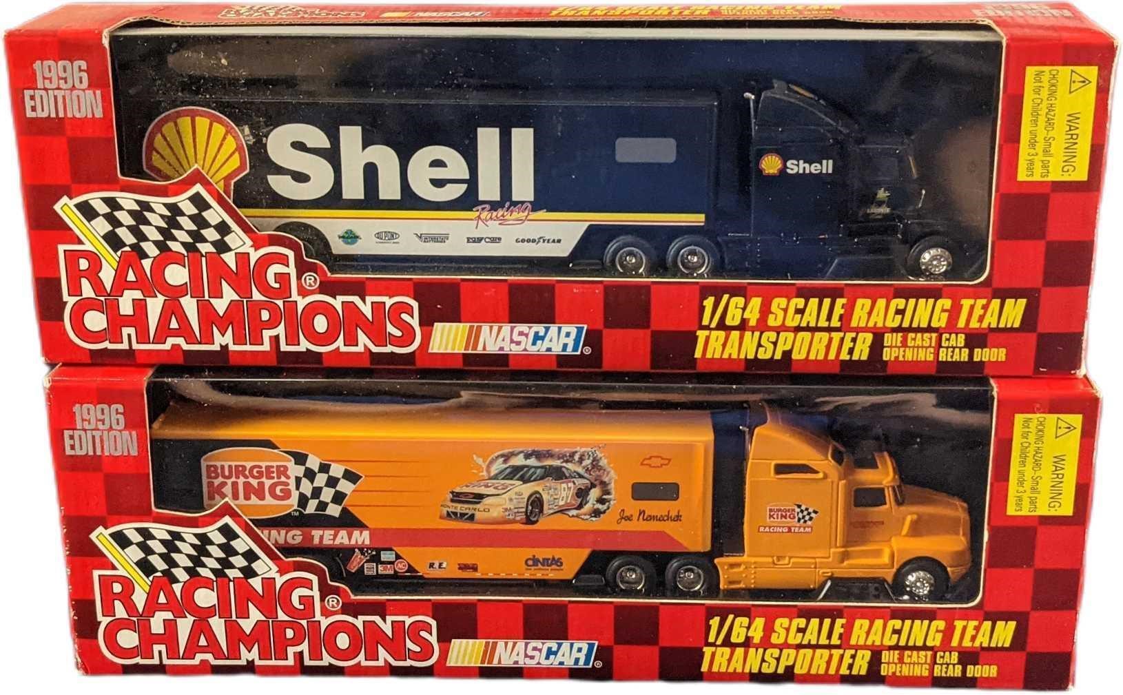 2 NASCAR Racing Champions Racing Team Transporters