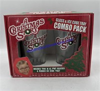 A Christmas Story Glass & Ice Cube Tray Combo