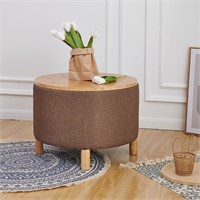Coffee Table with Storage  Cotton/Linen