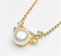 Natural Pearl Necklace 925 Silver