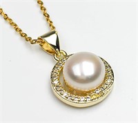Natural Pearl Necklace 925 Silver
