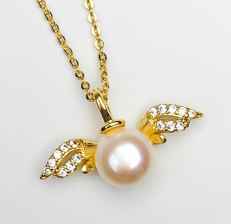 Natural Pearl Necklace 925 Silver