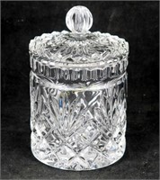 Vintage 4" Cut Glass Lidded Jelly Jam Jar
