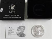 2022 W SILVER EAGLE W BOX PAPERS