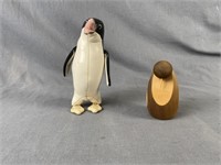 Penguin Carved Leo Gervais & Leather Tomi Penguin