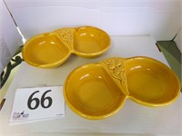 2 DIVIDED DIP DISHES