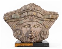 LeMarten Aztec Style Ceramic Female Bust, 1975