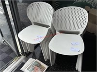 (4) HEAVY PLASTIC "ARTICLE" PATIO / DINING CHAIRS