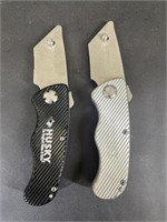 Two Husky Folding Box Cutter Knives