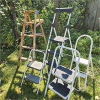 Lot of Folding Stepladders