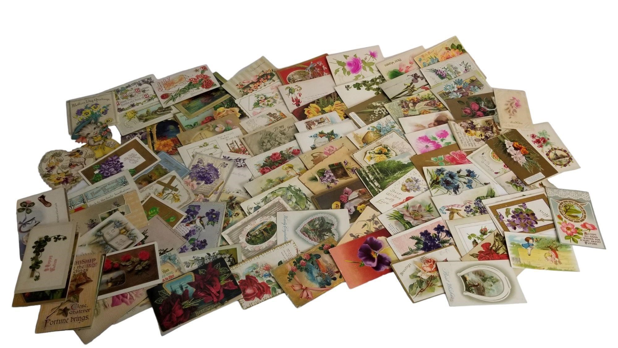 100+ 1900-1930s Birthday Postcards Etc