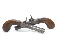 NICE Engraved Antique Dueling SIngle Shot Pistols