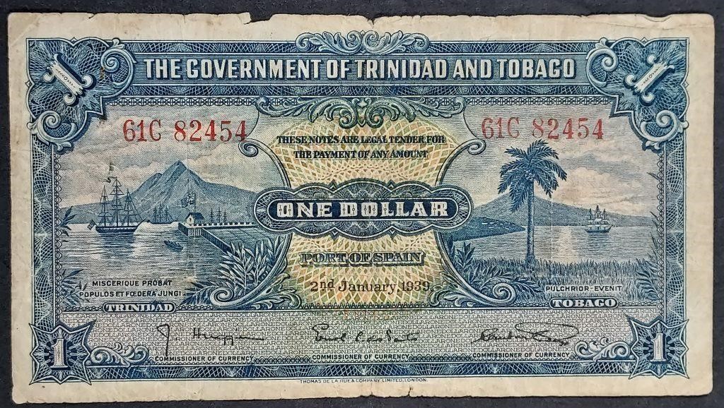 1939  Trinidad & Tobago  One Dollar note