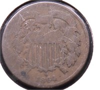 1864 TWO CENT PIECE G