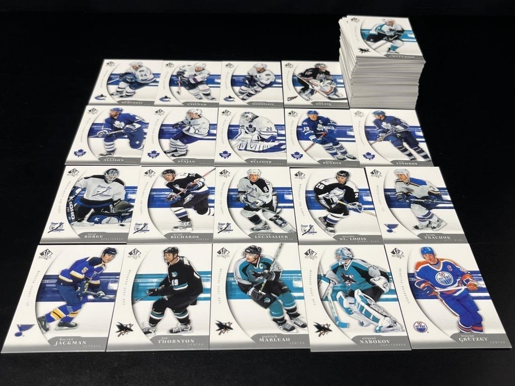 04-05 Authentic Complete Base Set 1-100 Gretzky