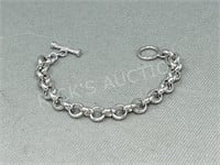 925 sterling charm bracelet - 7 1/2" L