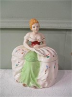 hand painted lidded figurine box