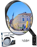 Safety Traffic Mirror, 12" Acrylic Mirror, Concav