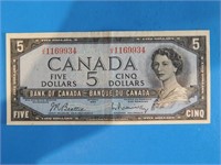 Monnaie Canadienne 5$ 1954