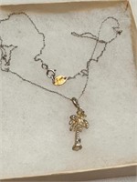 Sterling Chain 925 SAJEN w/ Palm tree pendant &