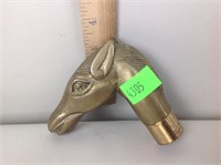 Brass horse head cane handle