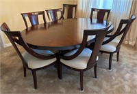 Wood Dining Table with 7 Chairs