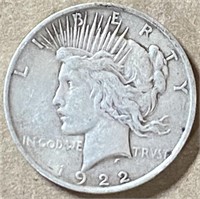 US 1922 Peace Silver Dollar