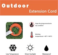 15 Ft Lighted Outdoor Extension Cord AZ9