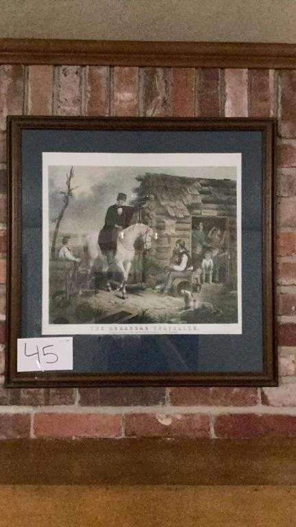 The Arkansas traveler hanging picture measures