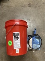 BUCKET WITH ELECTRICAL BOX AND DUST PAN AND BRUSH