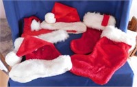 Storage tote of Christmas: Santa Claus hats -