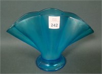 Fenton Cel. Blue Stretch # 847 Mellon Rib Vase