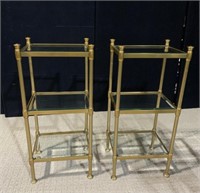 METAL ETAGERE STAND 28" H X 13" X 11" BEVELED