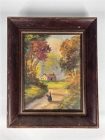 ANTIQUE CAROL ROTH OIL PAINTING