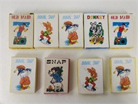 8) VINTAGE MINIATURE OLD MAID GAMES W/ BOX