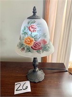 Frosted Floral Lamp