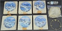 (6) 1991 Bradford Exchange collector plates, boxes