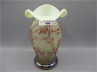 Gibson 9" vaseline Cameo vase