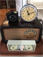 Vintage Radio, Clock, Transister Radio, Camera