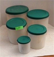 Large stacking containers with lids 4.5"-10"