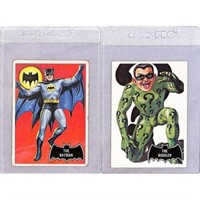 (3) 1966 Batman Rookie Cards Riddler, Batman