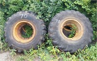 CATERPILLAR RIMS-  TIRES ARE- 20.5- 25- 2 TIRES