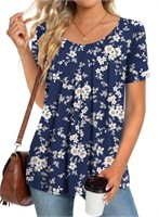 SM57  Fantaslook Floral Short Sleeve Blouse,