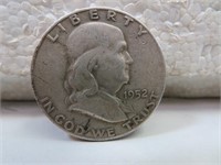 1952 S Silver Franklin Half Dollar