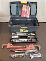 Work Force Plastic Tool Box w/ Assorted Tools