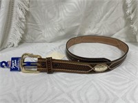 Tony Lama Leather Belt Sz 34